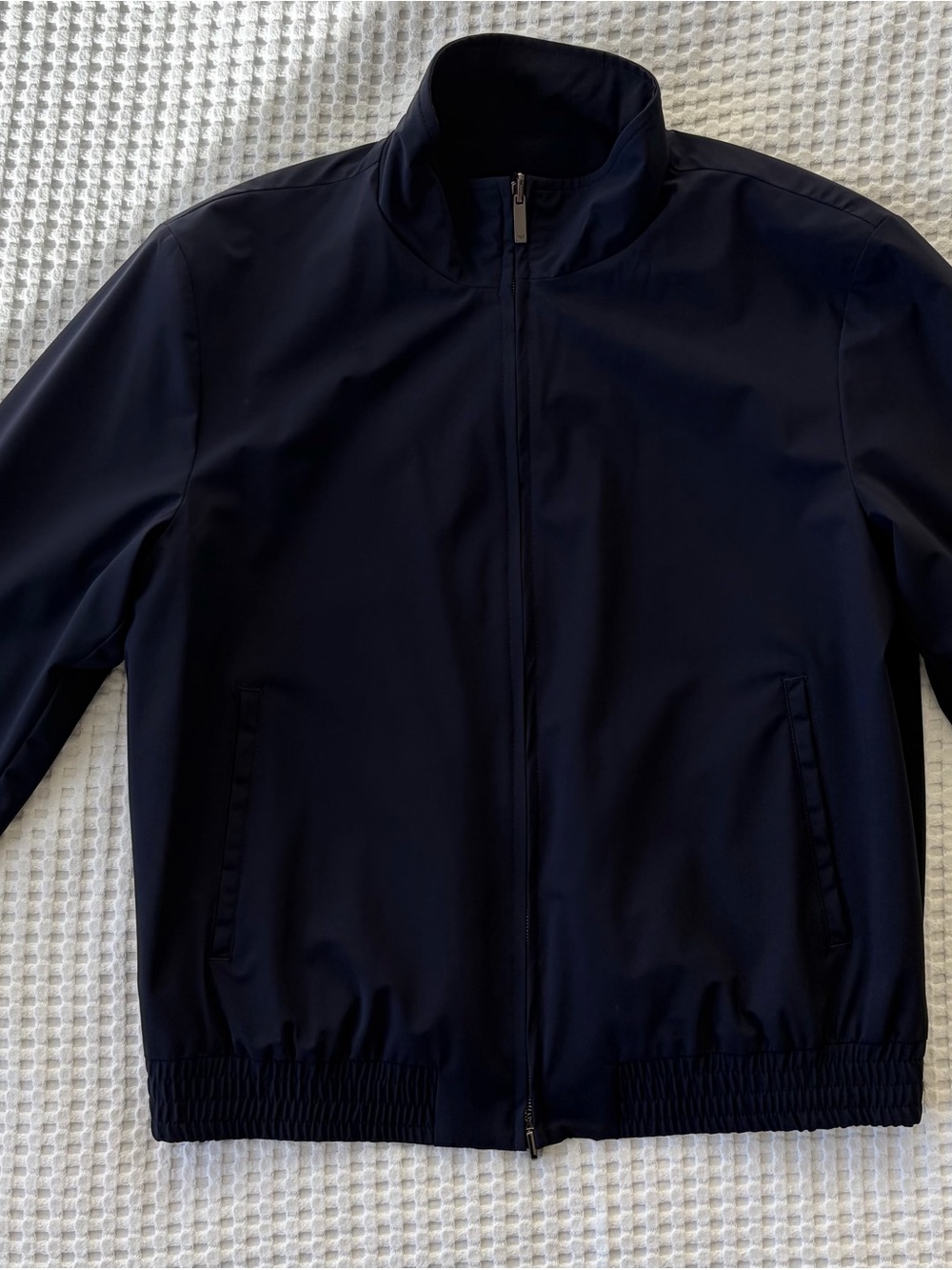 Premium Emporio Armani Navy Blue Zip-Up Jacket — Size 50 / US 50